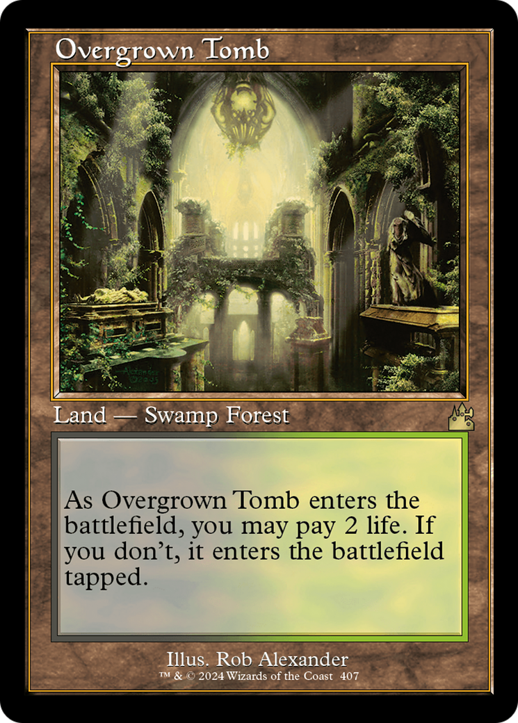 Overgrown Tomb (Retro) [Ravnica Remastered] | Black Swamp Games