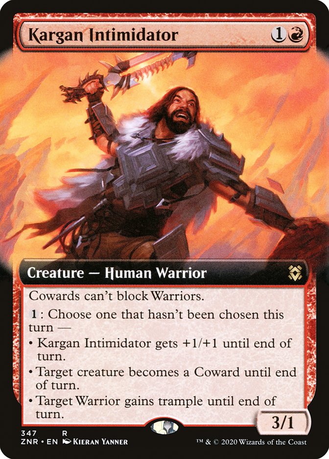 Kargan Intimidator (Extended Art) [Zendikar Rising] | Black Swamp Games