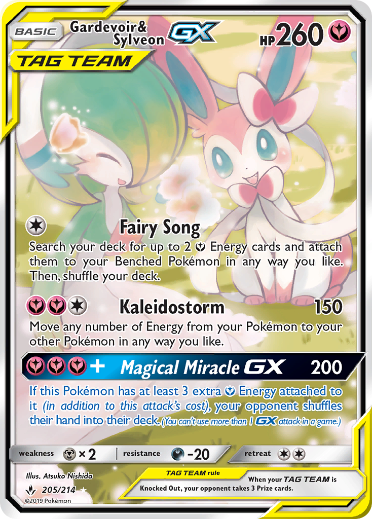 Gardevoir & Sylveon GX (205/214) [Sun & Moon: Unbroken Bonds] | Black Swamp Games