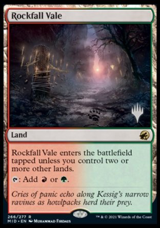 Rockfall Vale (Promo Pack) [Innistrad: Midnight Hunt Promos] | Black Swamp Games