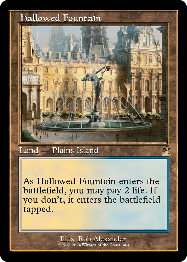 Hallowed Fountain (Retro) [Ravnica Remastered] | Black Swamp Games