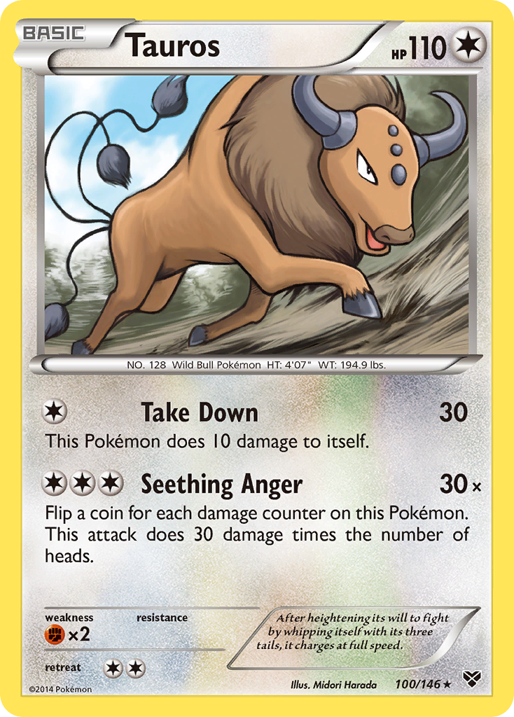 Tauros (100/146) [XY: Base Set] | Black Swamp Games