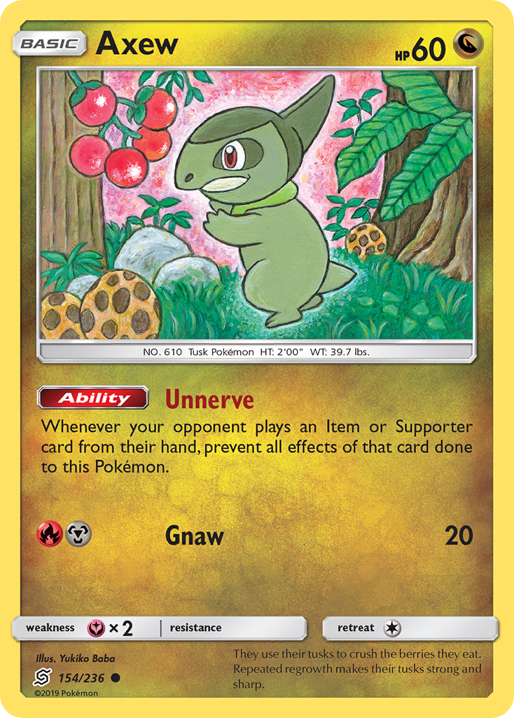 Axew (154/236) [Sun & Moon: Unified Minds] | Black Swamp Games