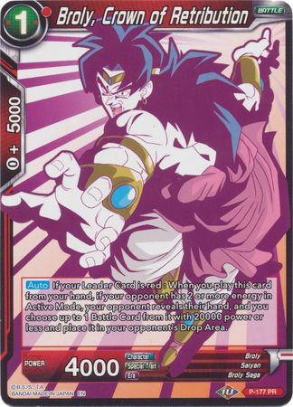 Broly, Crown of Retribution (Alternate Art) [P-177] | Black Swamp Games