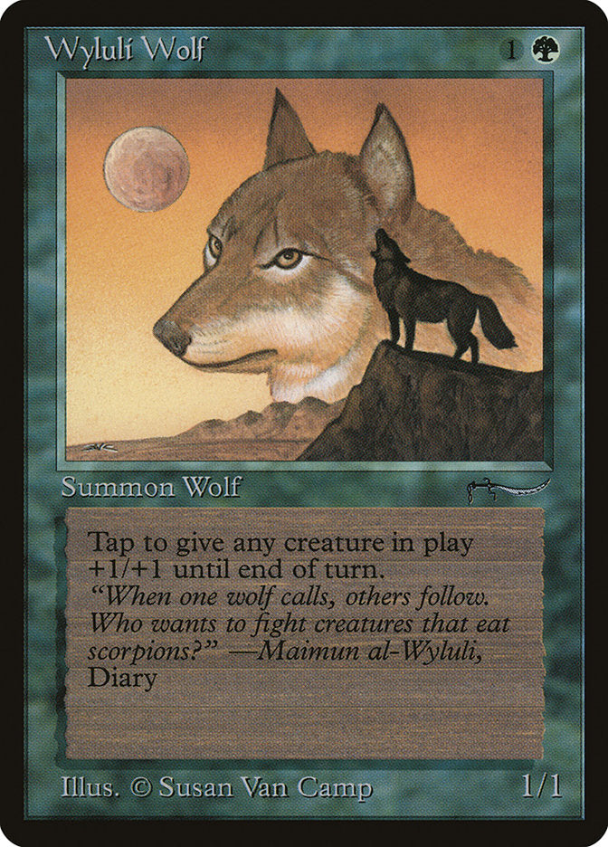Wyluli Wolf (Dark Mana Cost) [Arabian Nights] | Black Swamp Games