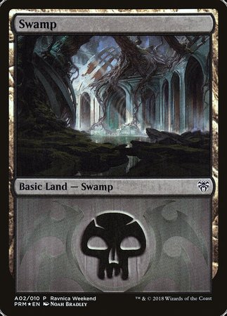 Swamp - Dimir (A02) [GRN Ravnica Weekend] | Black Swamp Games