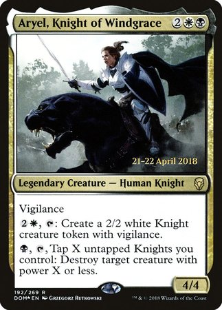 Aryel, Knight of Windgrace [Dominaria Promos] | Black Swamp Games