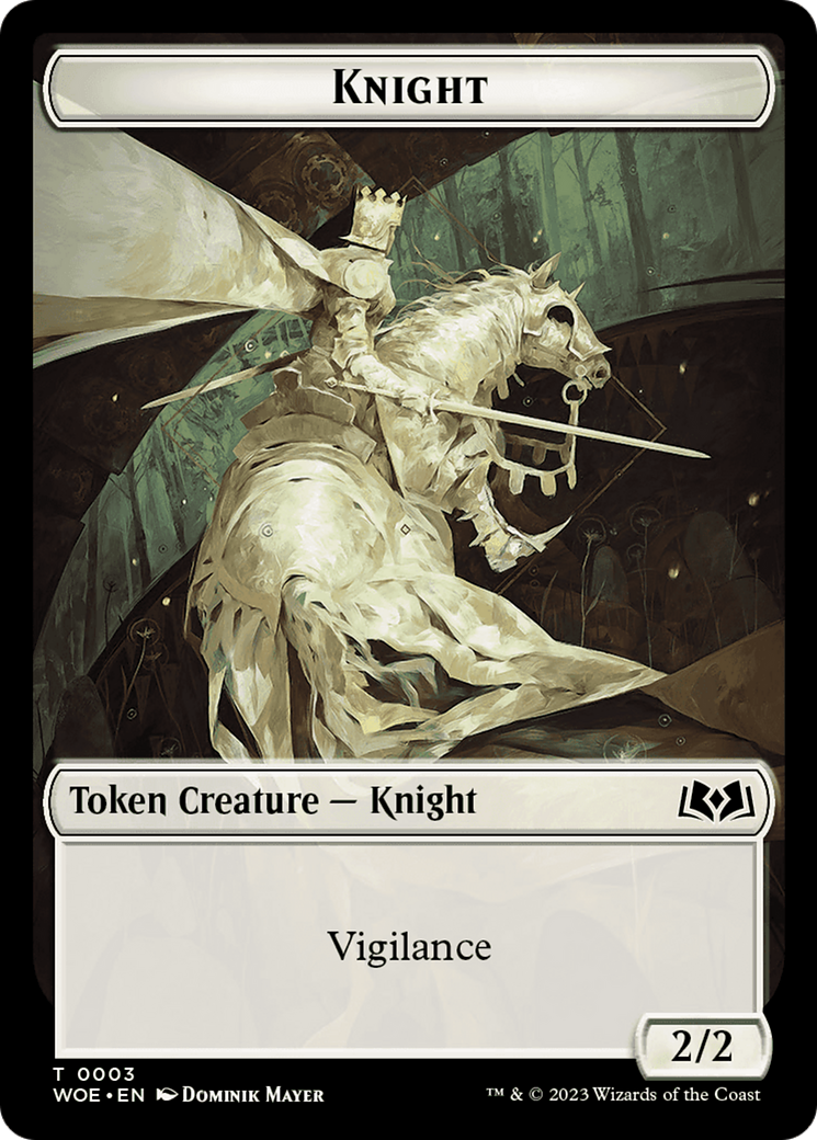 Knight Token [Wilds of Eldraine Tokens] | Black Swamp Games