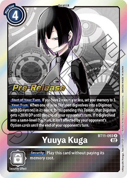 Yuuya Kuga [BT11-093] [Dimensional Phase Pre-Release Promos] | Black Swamp Games