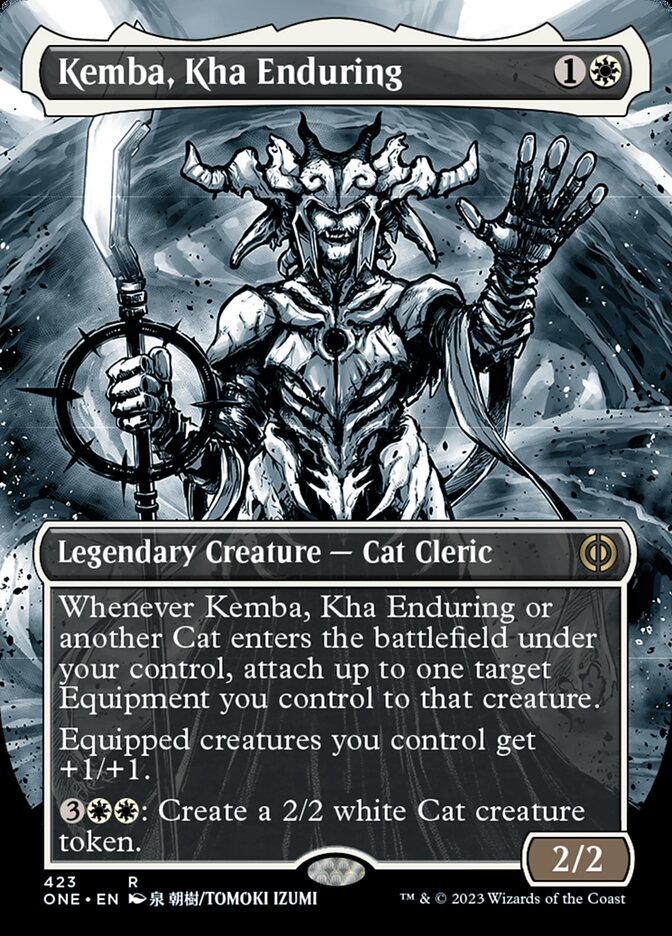 Kemba, Kha Enduring (Borderless Manga Step-and-Compleat Foil) [Phyrexia: All Will Be One] | Black Swamp Games