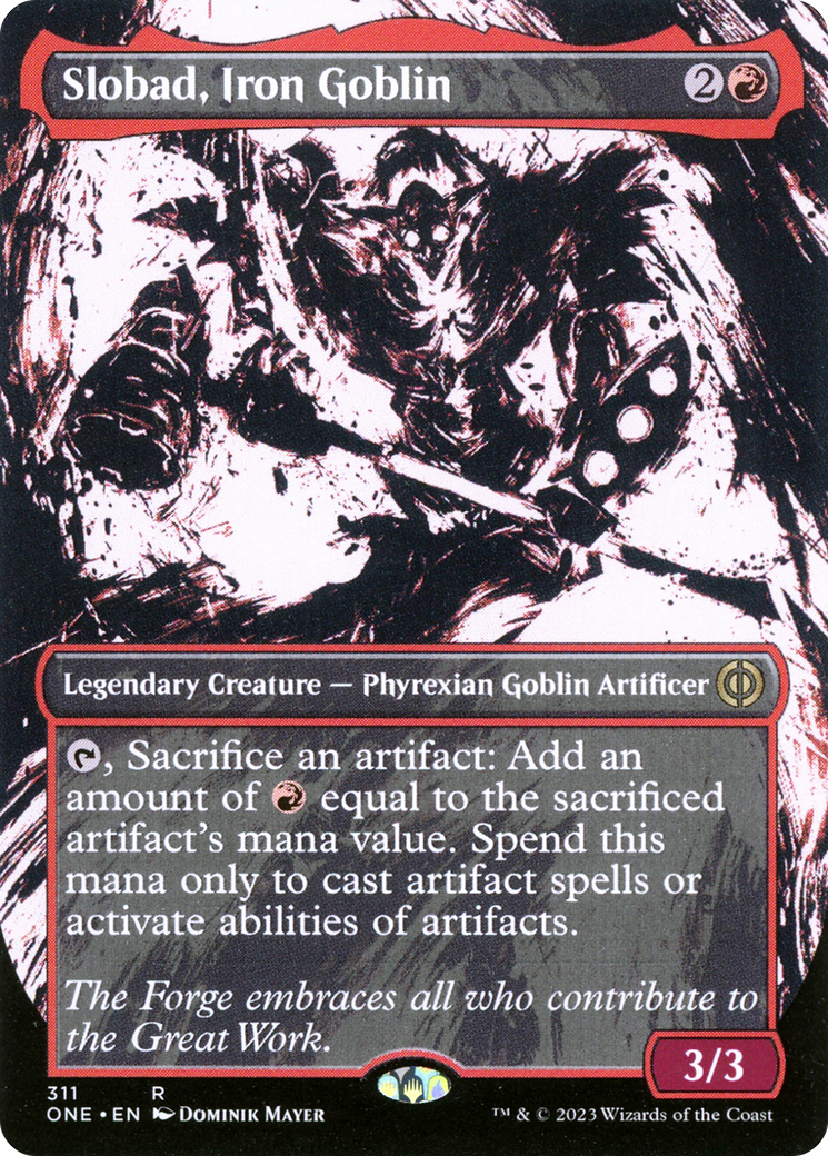 Slobad, Iron Goblin (Borderless Ichor) [Phyrexia: All Will Be One] | Black Swamp Games