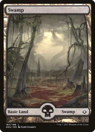 Swamp (187) - Full Art [Hour of Devastation] | Black Swamp Games