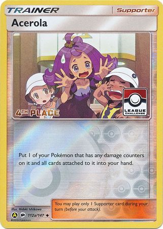 Acerola (112a/147) (League Promo 4th Place) [Sun & Moon: Burning Shadows] | Black Swamp Games