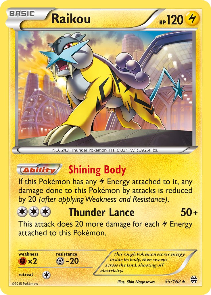 Raikou (55/162) (Cosmos Holo) (Blister Exclusive) [XY: BREAKthrough] | Black Swamp Games