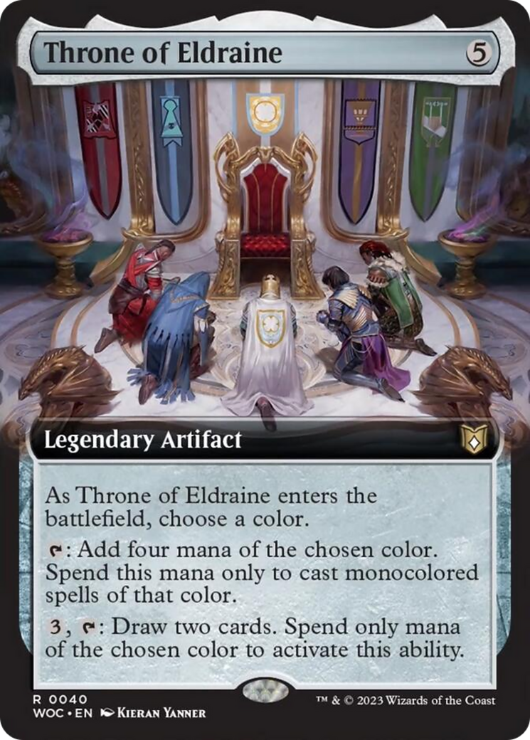 Throne of Eldraine (Extended Art) [Wilds of Eldraine Commander] | Black Swamp Games