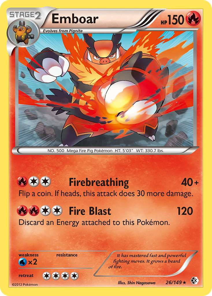 Emboar (26/149) [Black & White: Boundaries Crossed] | Black Swamp Games