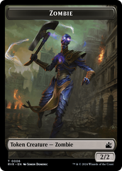 Spirit (0018) // Zombie Double-Sided Token [Ravnica Remastered Tokens] | Black Swamp Games