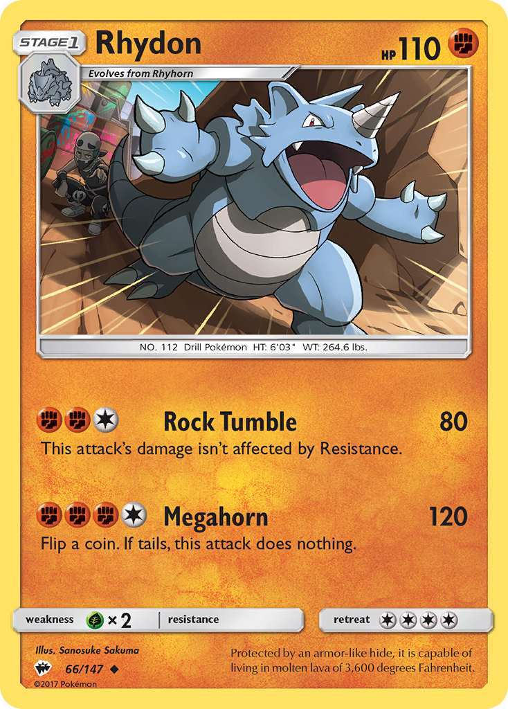 Rhydon (66/147) [Sun & Moon: Burning Shadows] | Black Swamp Games