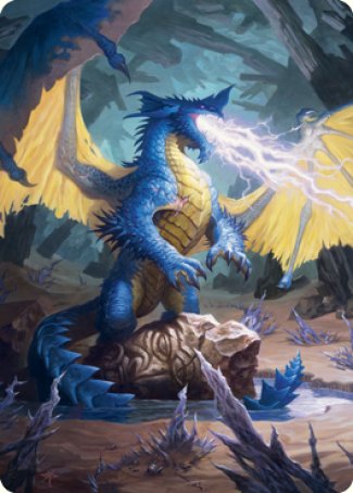 Blue Dragon Art Card [Dungeons & Dragons: Adventures in the Forgotten Realms Art Series] | Black Swamp Games