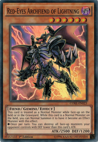 Red-Eyes Archfiend of Lightning [CORE-EN023] Super Rare | Black Swamp Games