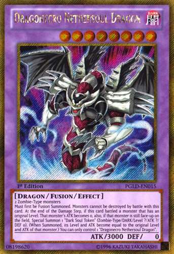 Dragonecro Nethersoul Dragon [PGLD-EN015] Gold Secret Rare | Black Swamp Games