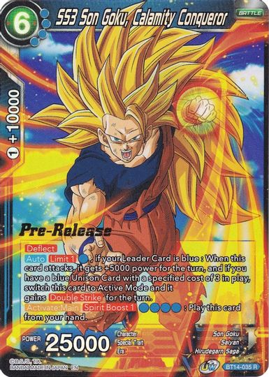 SS3 Son Goku, Calamity Conqueror (BT14-035) [Cross Spirits Prerelease Promos] | Black Swamp Games