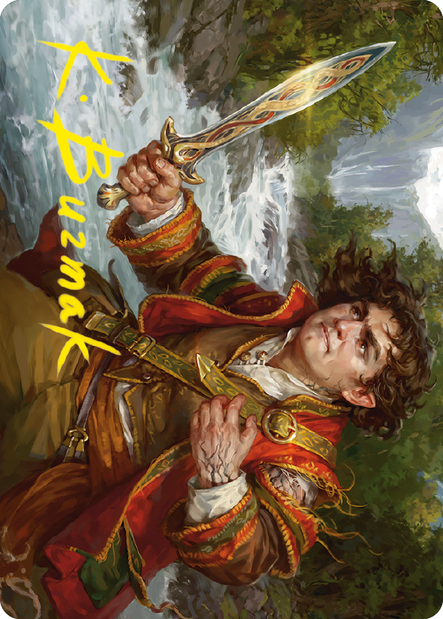 Frodo Baggins Art Card (16/81) (Gold-Stamped Signature) [The Lord of the Rings: Tales of Middle-earth Art Series] | Black Swamp Games