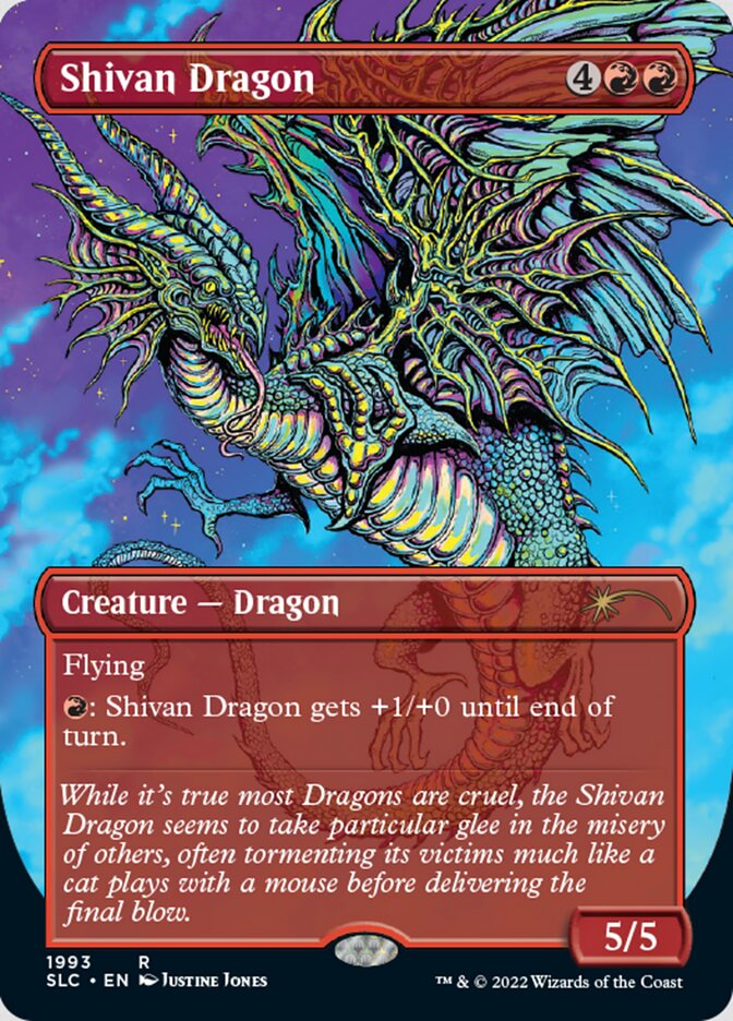 Shivan Dragon (Borderless) [Secret Lair 30th Anniversary Countdown Kit] | Black Swamp Games