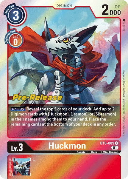 Huckmon [BT6-009] [Double Diamond Pre-Release Cards] | Black Swamp Games