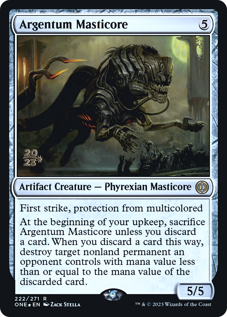 Argentum Masticore [Phyrexia: All Will Be One Prerelease Promos] | Black Swamp Games