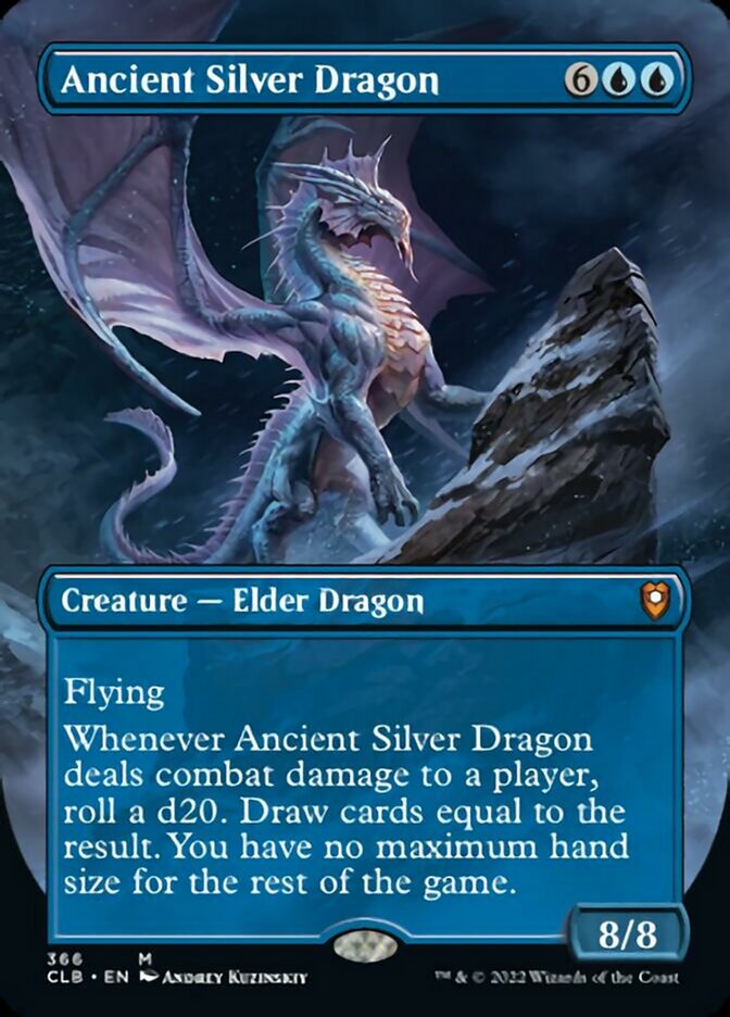 Ancient Silver Dragon (Borderless Alternate Art) [Commander Legends: Battle for Baldur's Gate] | Black Swamp Games