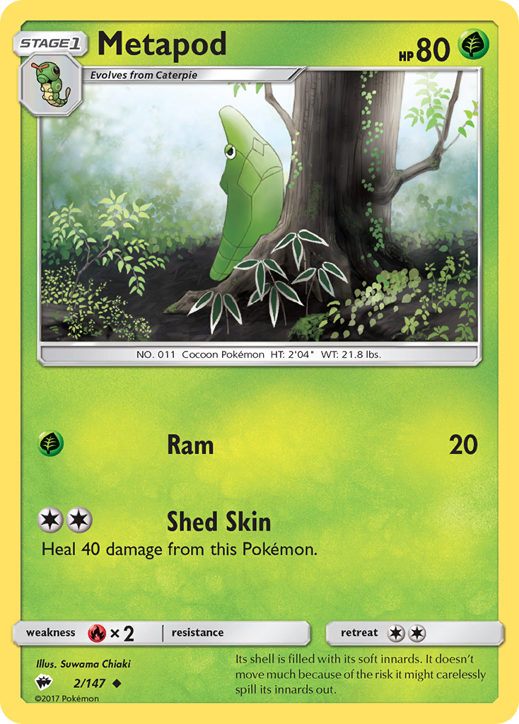 Metapod (2/147) [Sun & Moon: Burning Shadows] | Black Swamp Games