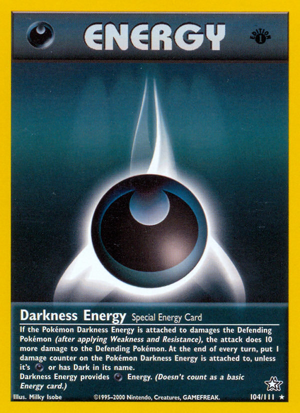 Darkness Energy (104/111) [Neo Genesis 1st Edition] | Black Swamp Games