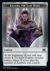 Liliana, the Last Hope Emblem // Spirit Double-sided Token [Double Masters 2022 Tokens] | Black Swamp Games