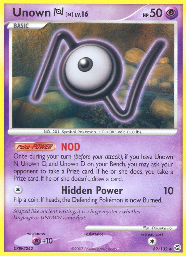 Unown N (69/132) [Diamond & Pearl: Secret Wonders] | Black Swamp Games