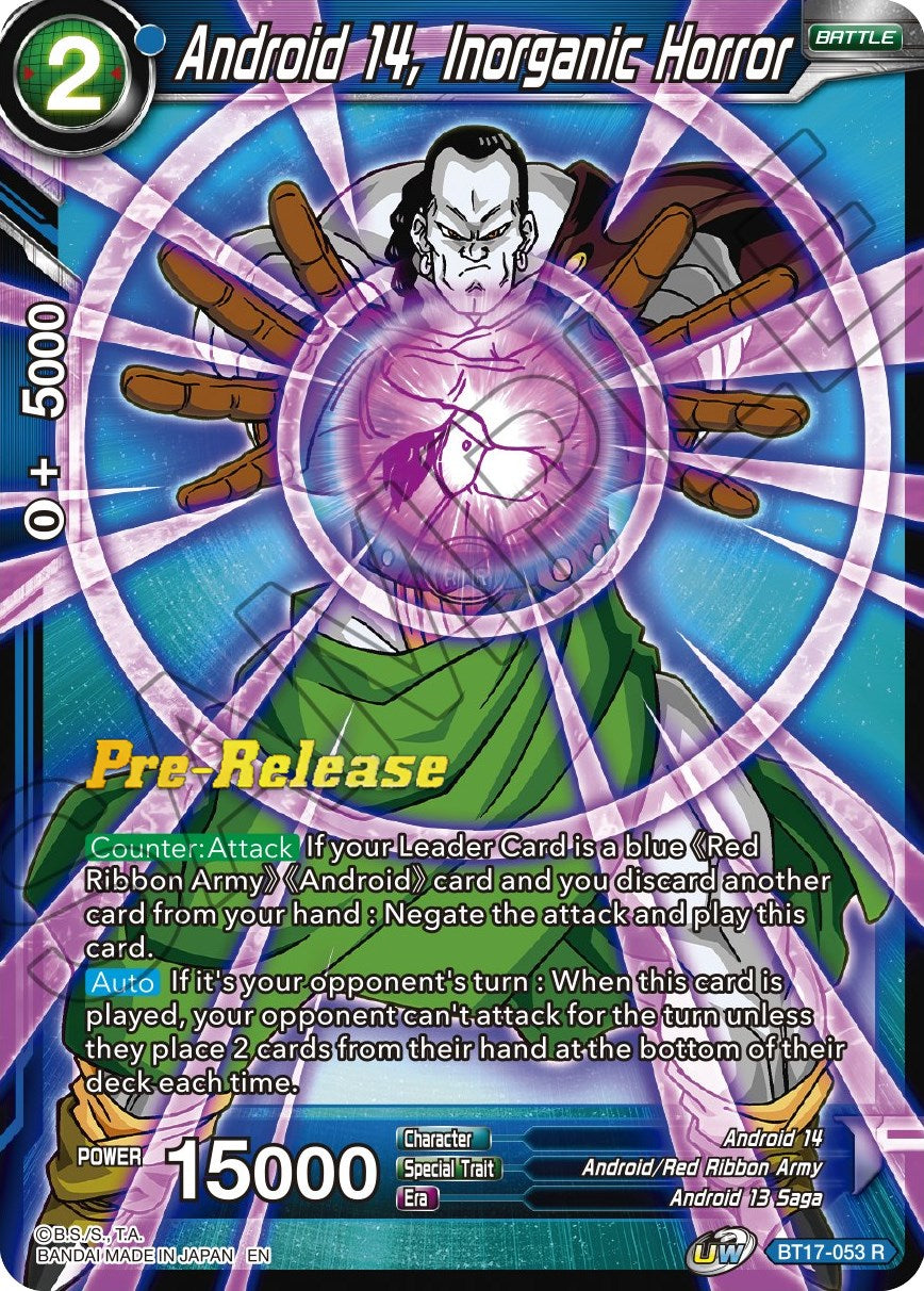 Android 14, Inorganic Horror (BT17-053) [Ultimate Squad Prerelease Promos] | Black Swamp Games