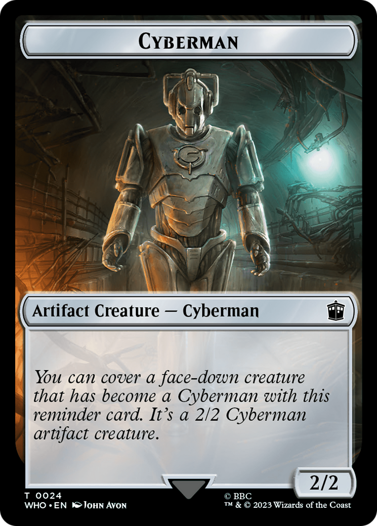 Mark of the Rani // Cyberman Double-Sided Token [Doctor Who Tokens] | Black Swamp Games