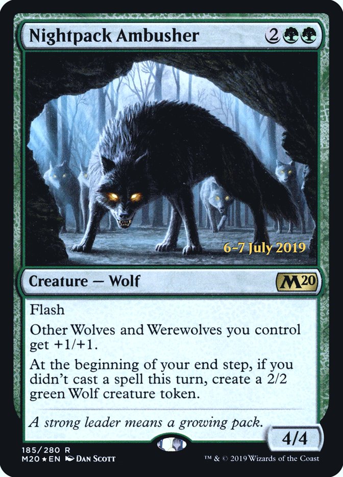 Nightpack Ambusher  [Core Set 2020 Prerelease Promos] | Black Swamp Games