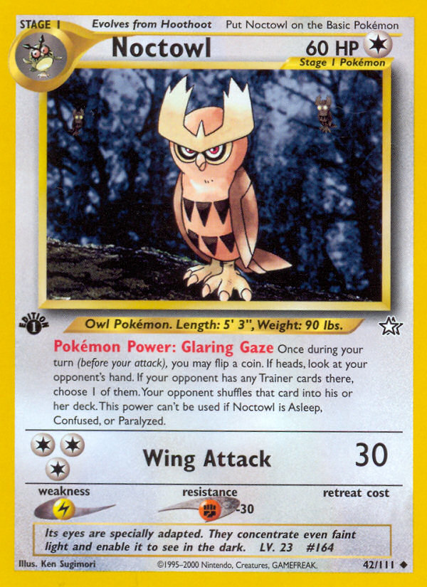 Noctowl (42/111) [Neo Genesis 1st Edition] | Black Swamp Games