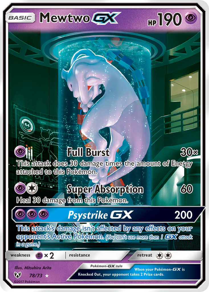 Mewtwo GX (78/73) [Sun & Moon: Shining Legends] | Black Swamp Games