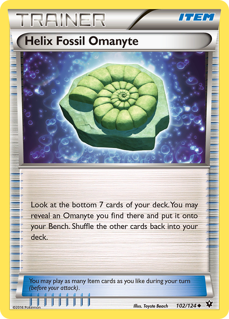 Helix Fossil Omanyte (102/124) [XY: Fates Collide] | Black Swamp Games