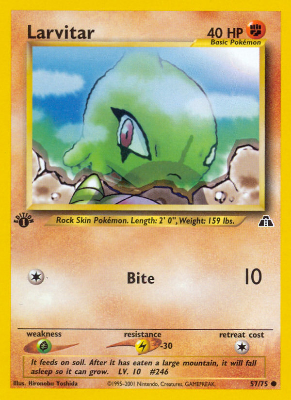 Larvitar (57/75) [Neo Discovery 1st Edition] | Black Swamp Games