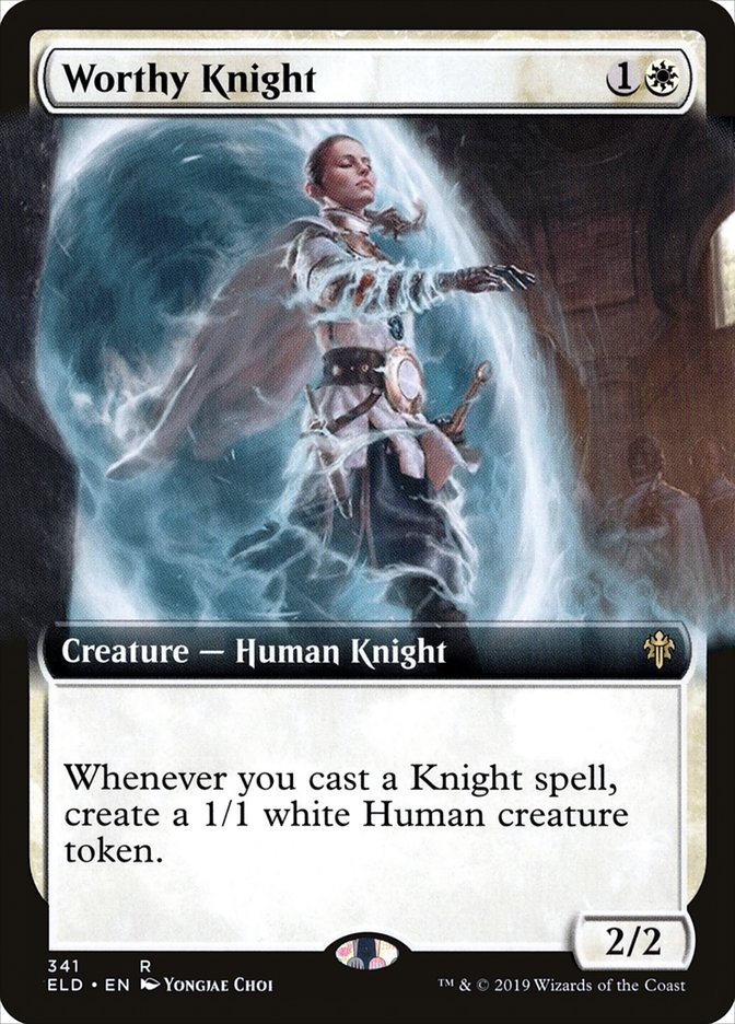 Worthy Knight (Extended Art) [Throne of Eldraine] | Black Swamp Games