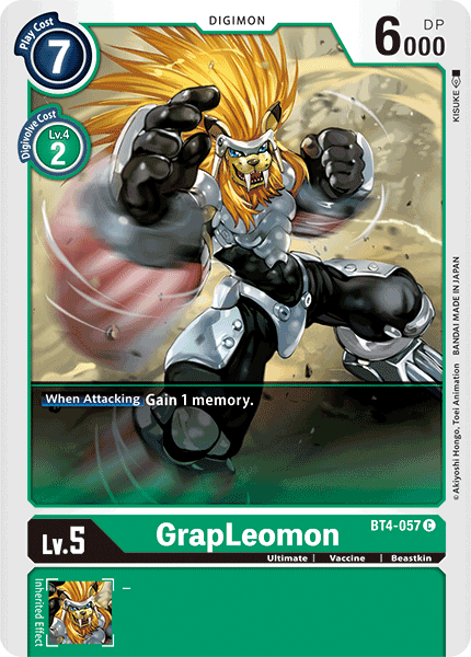 GrapLeomon [BT4-057] [Great Legend] | Black Swamp Games