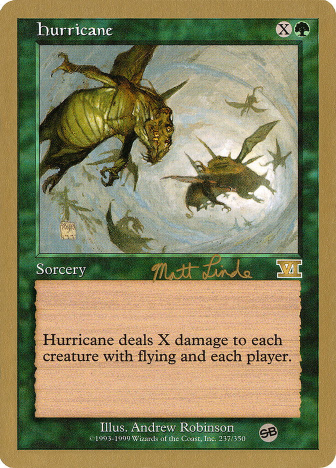 Hurricane (Matt Linde) (SB) [World Championship Decks 1999] | Black Swamp Games