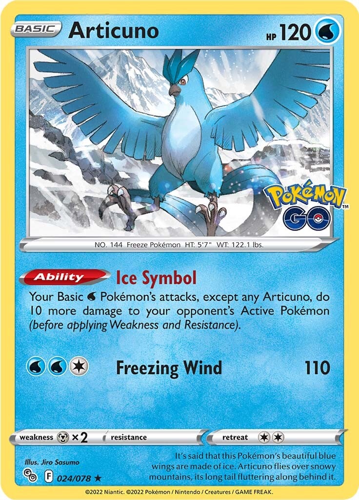 Articuno (024/078) [Pokémon GO] | Black Swamp Games