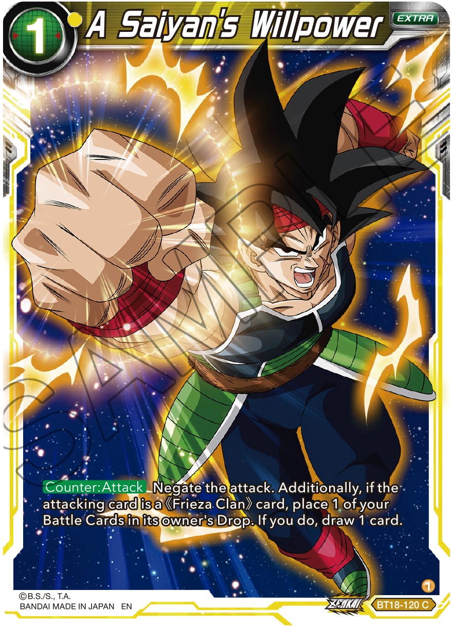 A Saiyan's Willpower (BT18-120) [Dawn of the Z-Legends] | Black Swamp Games