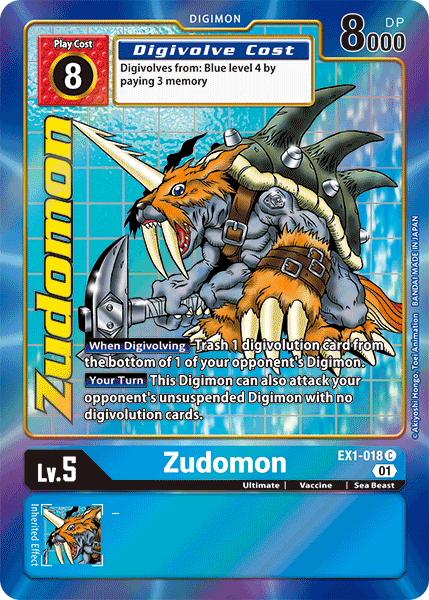 Zudomon [EX1-018] (Alternate Art) [Classic Collection] | Black Swamp Games