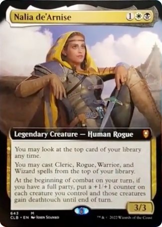 Nalia de'Arnise (Extended Art) [Commander Legends: Battle for Baldur's Gate] | Black Swamp Games