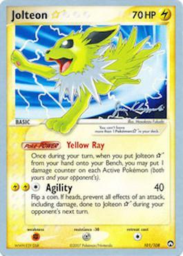 Jolteon Star (101/108) (Psychic Lock - Jason Klaczynski) [World Championships 2008] | Black Swamp Games